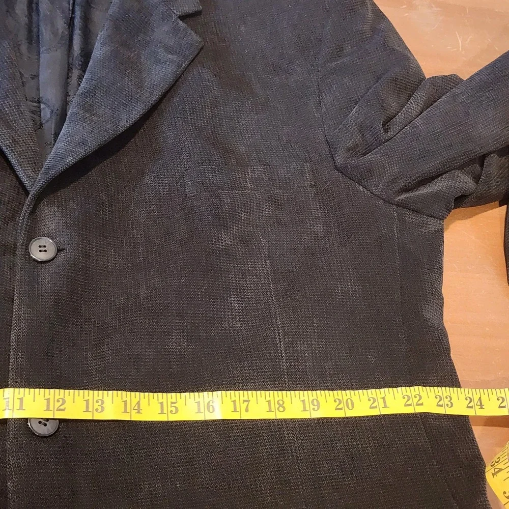 Phat Premium Phat Farm Blazer Sport Coat 46L Gray Brushed Birdseye Casual VTG